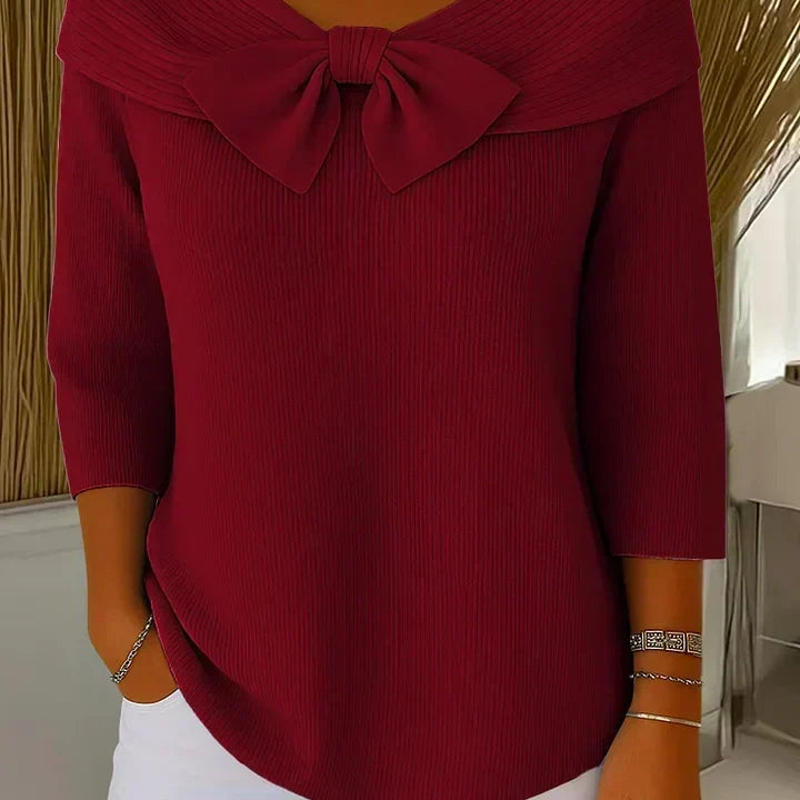Trinidad | Maglione con Fiocco e Collo Rotondo