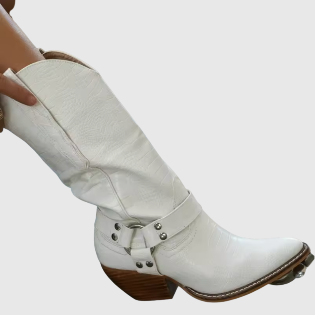 Λητώ | Μπότες cowboy σε μαύρο, καφέ και λευκό