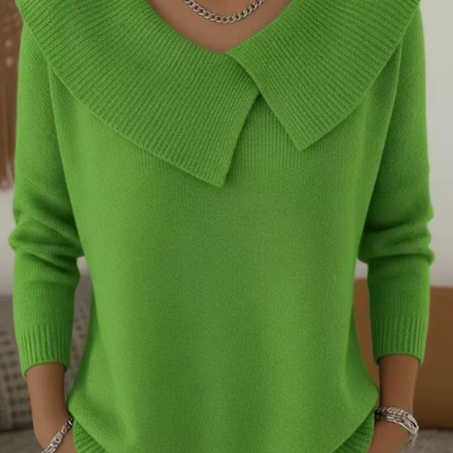 Karolína – Maglione elegante a maglia con colletto distintivo