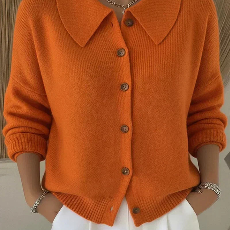 Vega | Giacca in Maglia con Collo Camicia