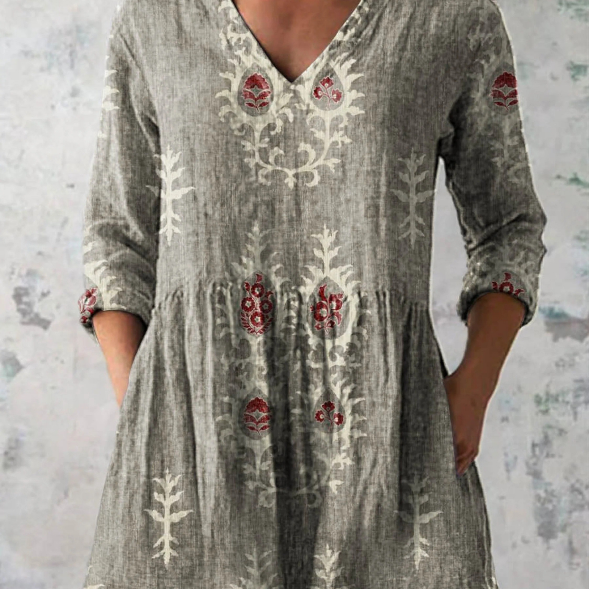 "Elise | Blusa Lunga con Decolleté a V".