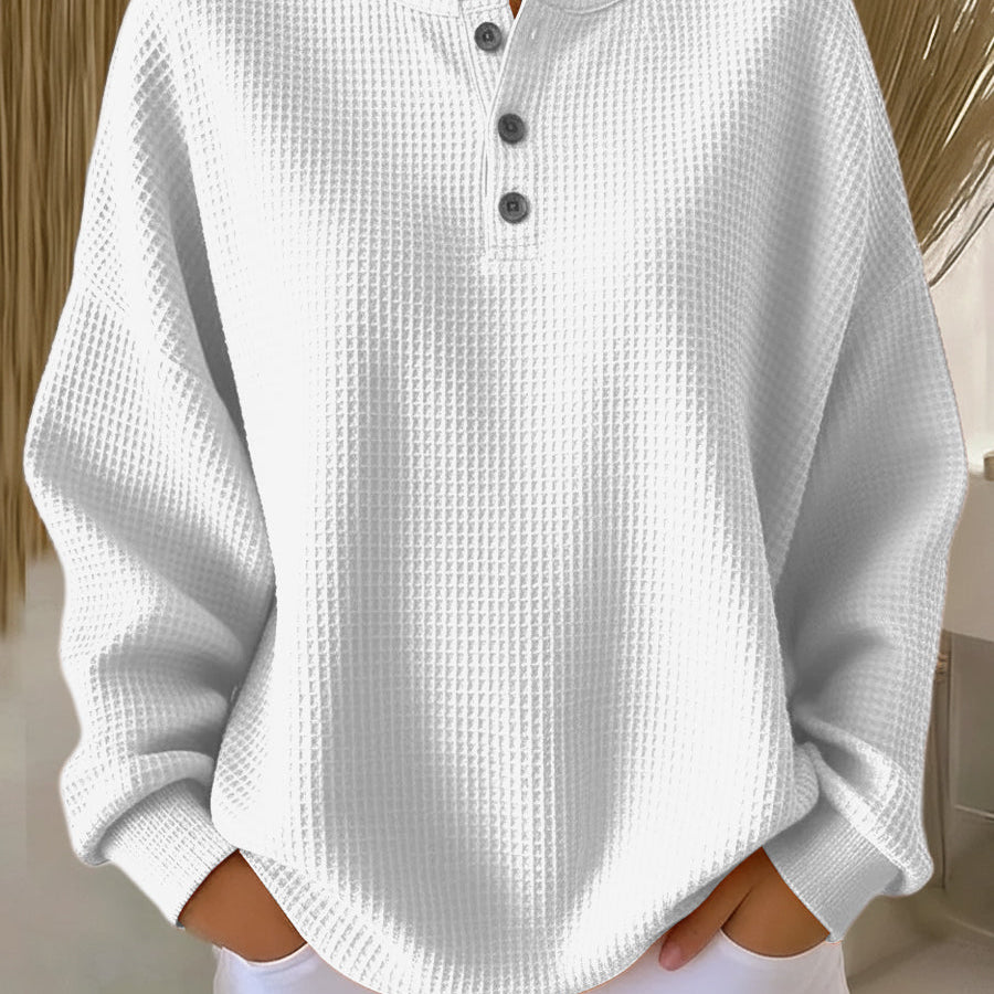 Milagros | Felpa Henley Goffrata