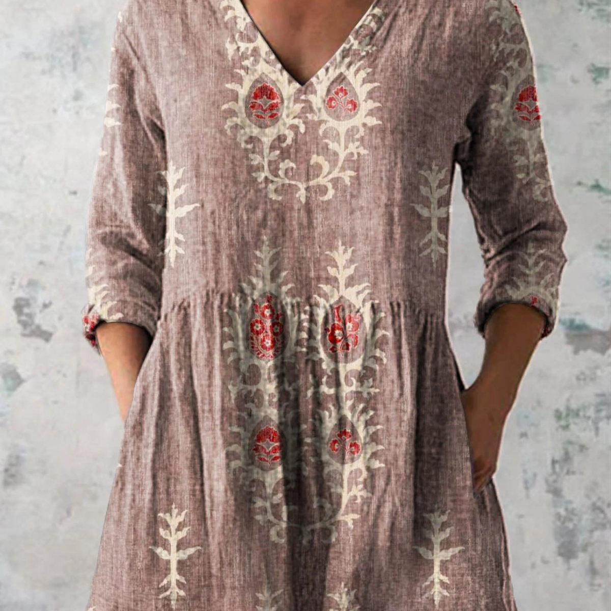 "Elise | Blusa Lunga con Decolleté a V".