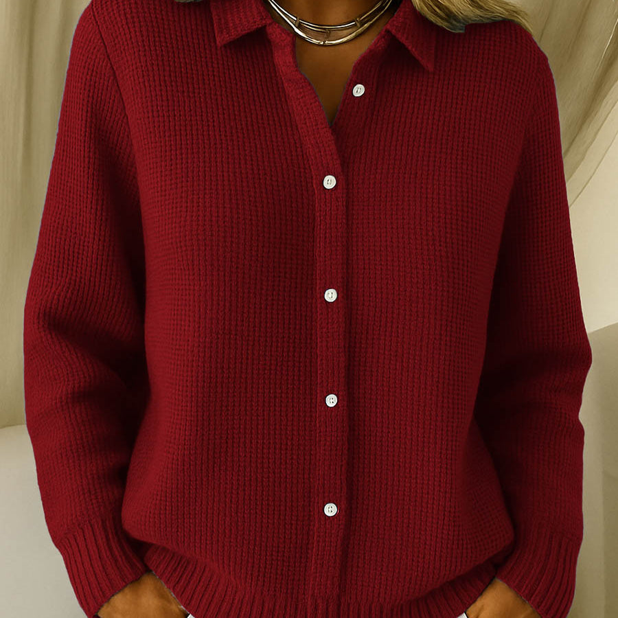 Adéla – Camicia elegante da donna in maglia con bottoni