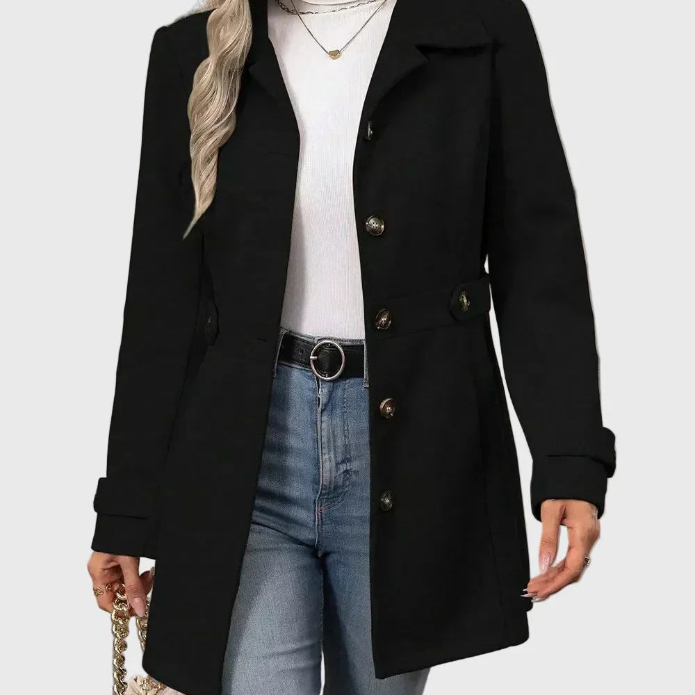Veronika – Cappotto urbano premium con bottoni