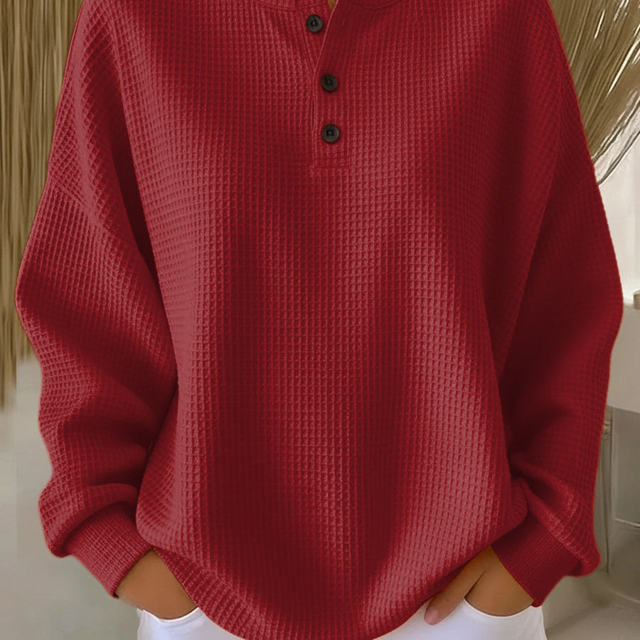 Milagros | Felpa Henley Goffrata