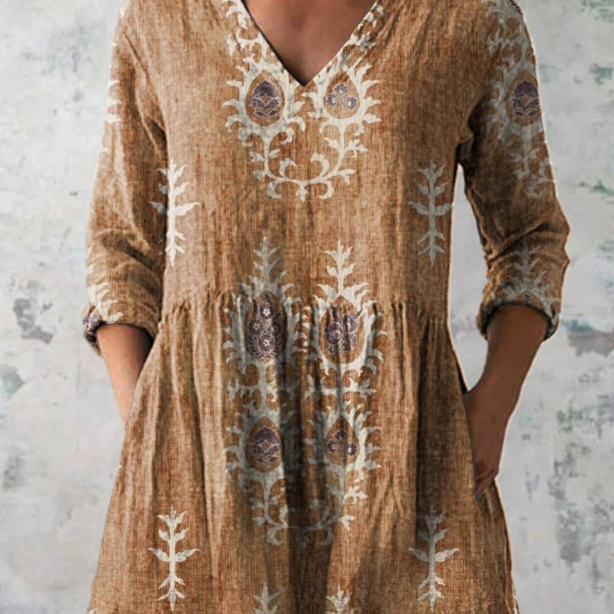 "Elise | Blusa Lunga con Decolleté a V".