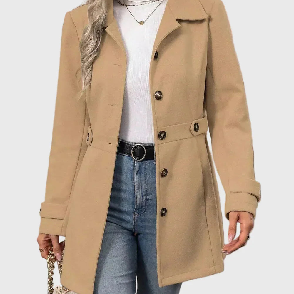 Veronika – Cappotto urbano premium con bottoni
