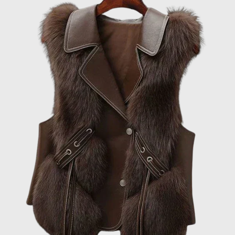 Alina™ gilet in pelle – Elegante e senza tempo