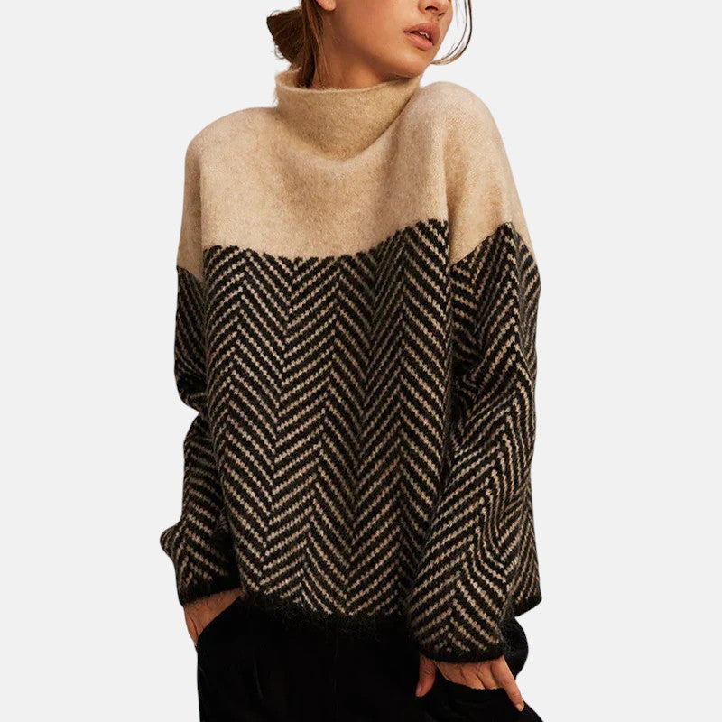 Zuzana – Maglione donna lavorato a maglia con motivo moderno