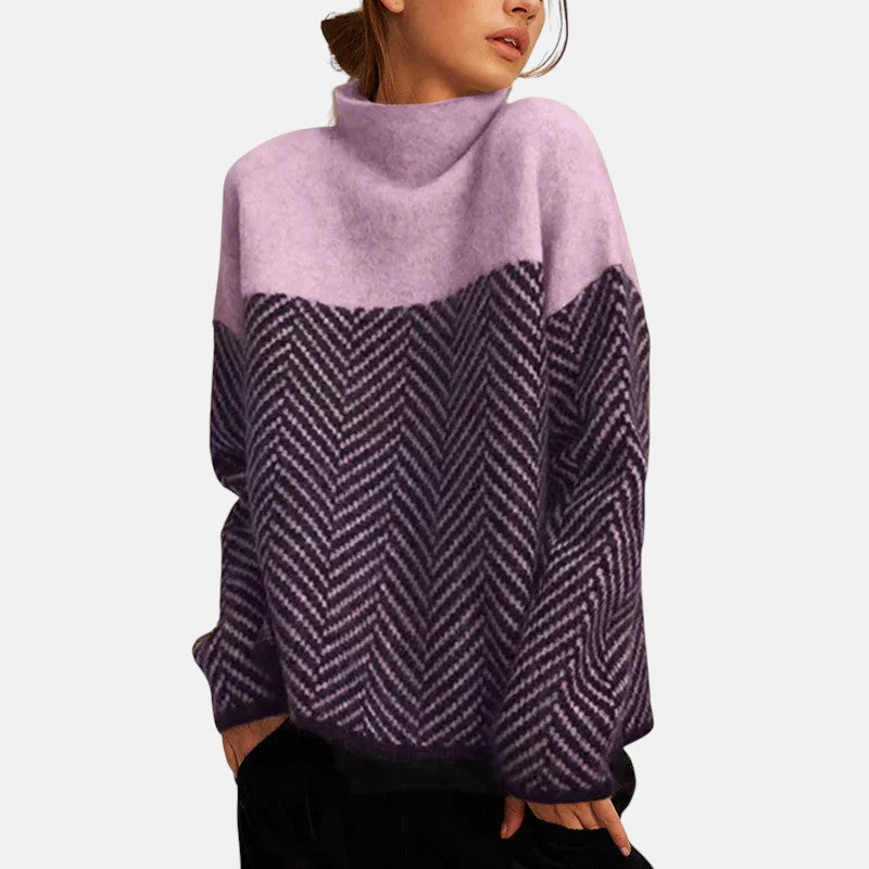 Zuzana – Maglione donna lavorato a maglia con motivo moderno