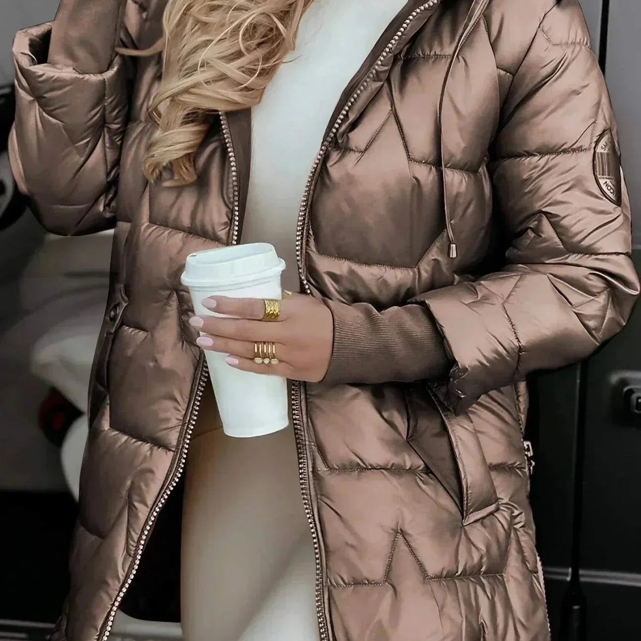 Marcella™ | Elegante cappotto autunnale con cappuccio