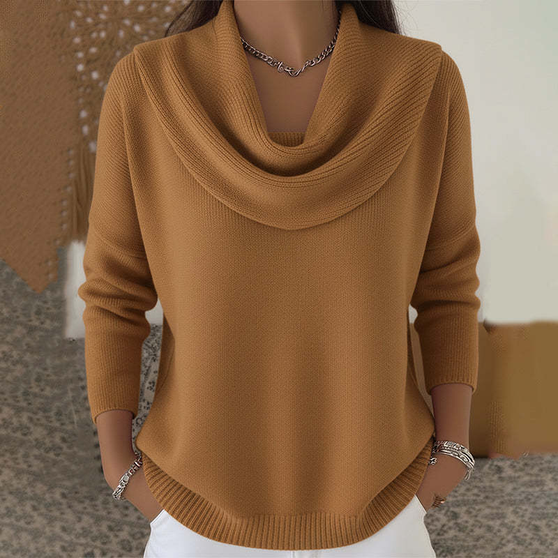Julia | Maglione con Collo Drappeggiato