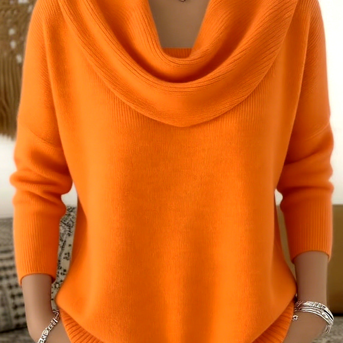 Julia | Maglione con Collo Drappeggiato