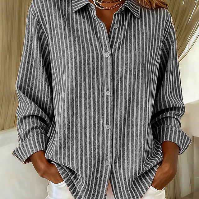 Jimena | Camicia a Righe con Bottoni