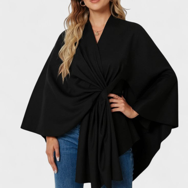 Yvette | Poncho Drappeggiato Elegante