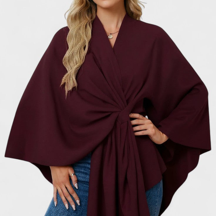 Yvette | Poncho Drappeggiato Elegante