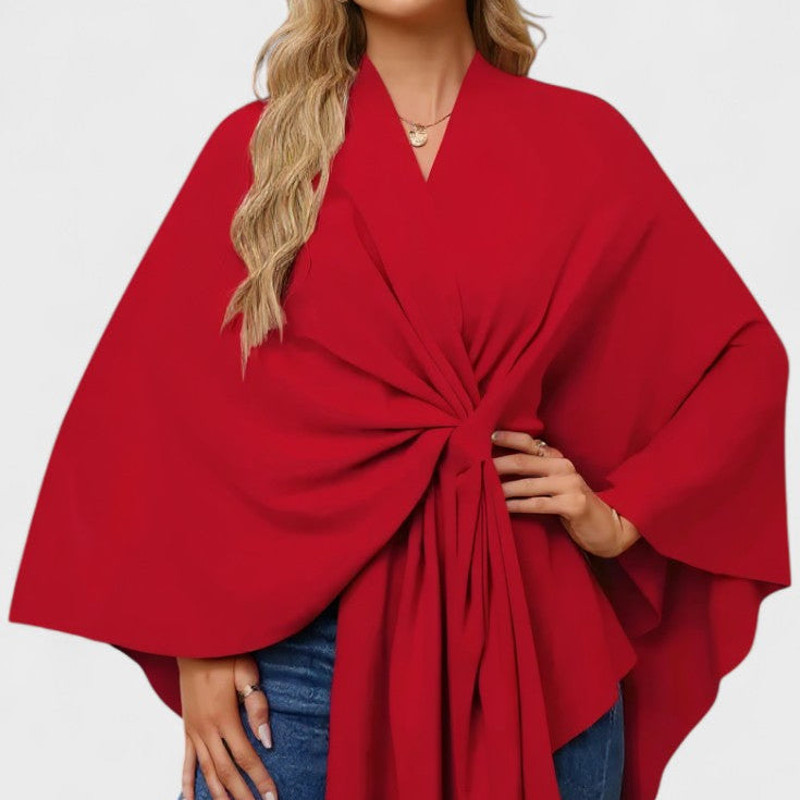 Yvette | Poncho Drappeggiato Elegante