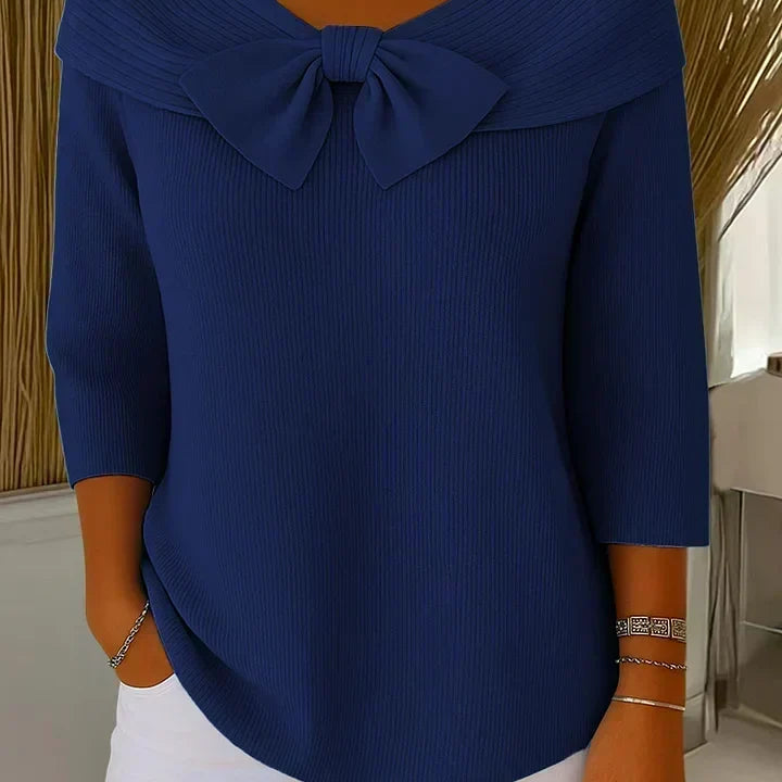 Trinidad | Maglione con Fiocco e Collo Rotondo