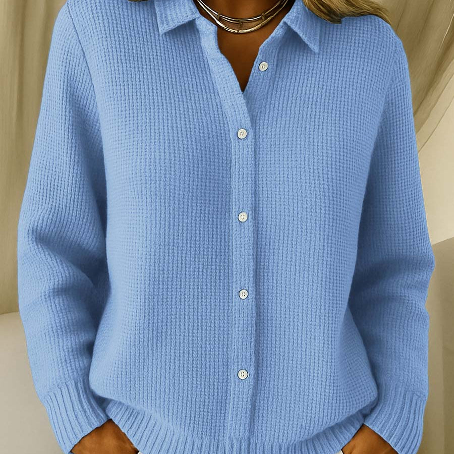 Adéla – Camicia elegante da donna in maglia con bottoni