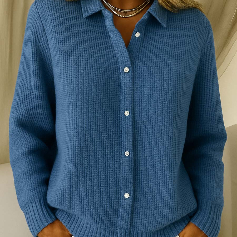 Adéla – Camicia elegante da donna in maglia con bottoni