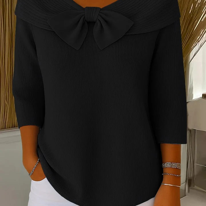 Trinidad | Maglione con Fiocco e Collo Rotondo