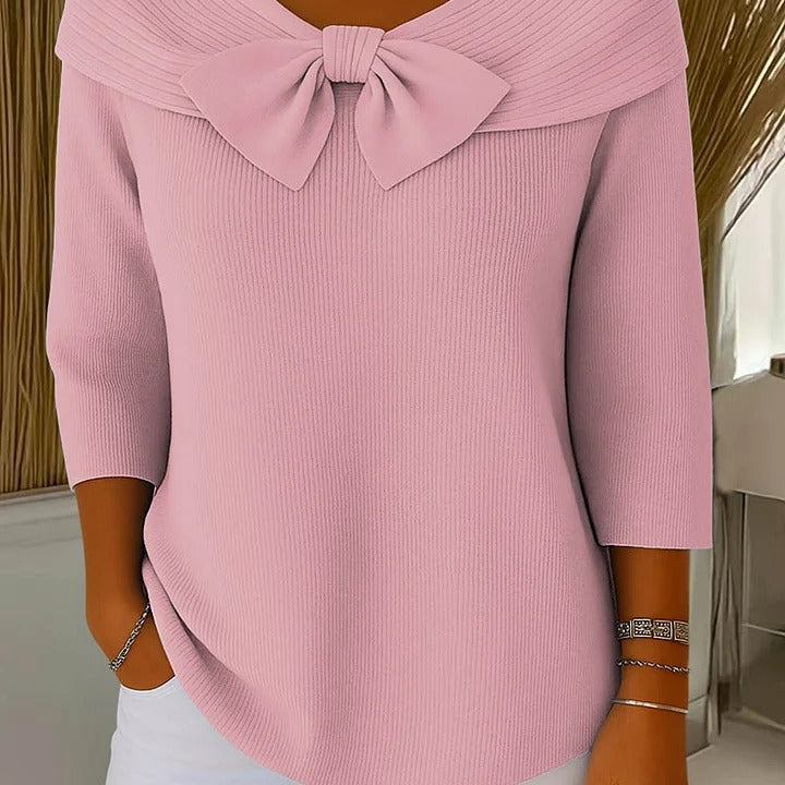 Trinidad | Maglione con Fiocco e Collo Rotondo