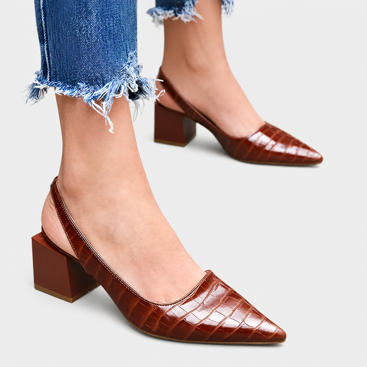 Lidia | Slingback Neri a Punta
