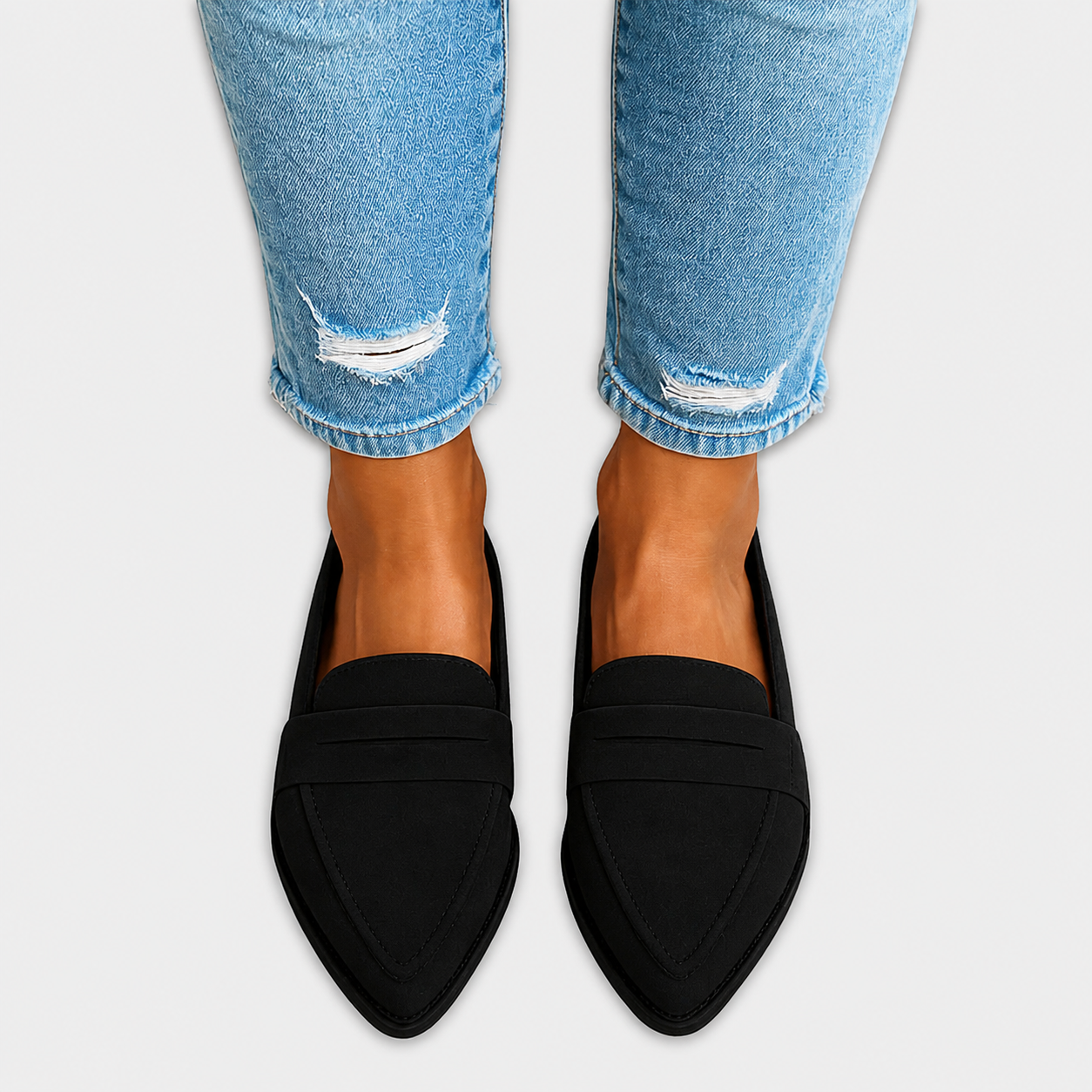Nadia | Mocassini in Suede Cammello