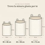 Guida alle misure del cesto portabiancheria