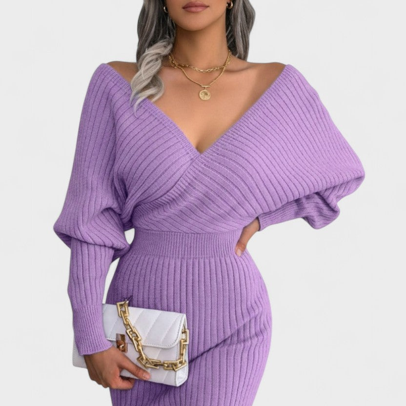 Klara™ | Abito avvolgente elegante con scollo a V