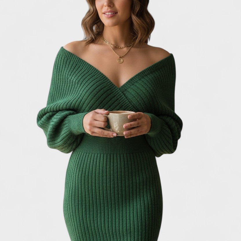 Klara™ | Abito avvolgente elegante con scollo a V